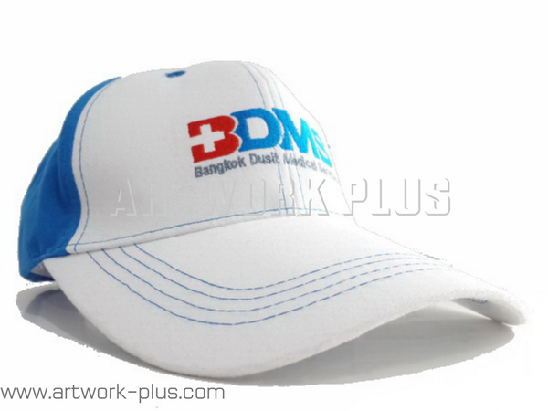 หมวกcap, ขายหมวก, รับผลิตหมวกแก๊ป, ผู้ผลิตหมวกแก๊ป, รับทำหมวกแก๊ป, หมวกแก็ป, หมวกแก๊ปสีขาว, หมวกผ้าค็อตต้อน,  CAP, Cap Premium, Cotton Cap, WHITE, BDMS,artwork plus